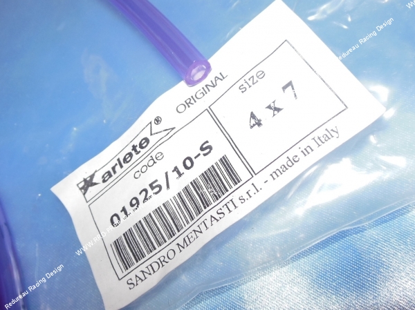 vue Durite d'essence double couche spéciale SP 95  98  SANS PLOMB ARIETE Ø au choix Violette transparente (50cm)