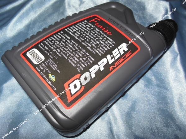 vue Huile moteur DOPPLER Racing senteur fraise semi-synthèse 2 temps 1L