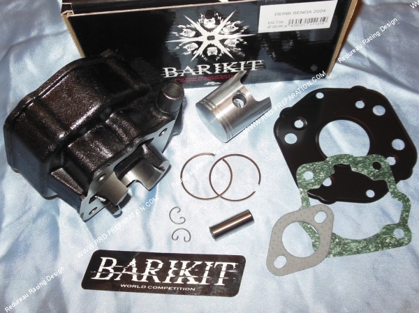 vue Kit 50cc cylindre  piston sans culasse Ø39.9mm BARIKIT Racing fonte DERBI euro 1 & 2