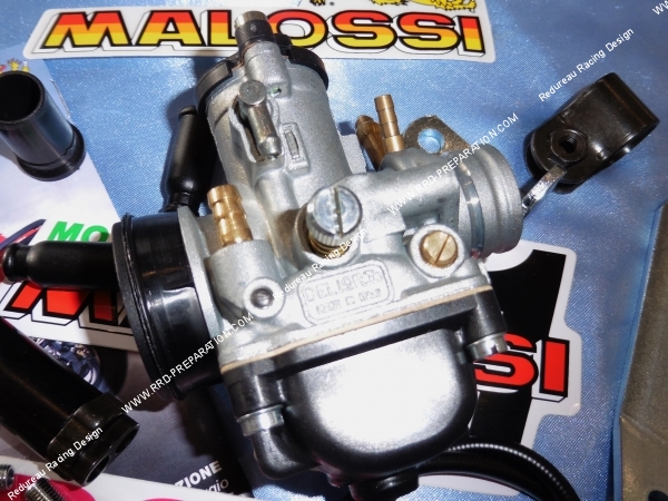 vue Kit carburation MALOSSI Ø21mm pour scooter Derbi, Piaggio, Gilera, Vespa...