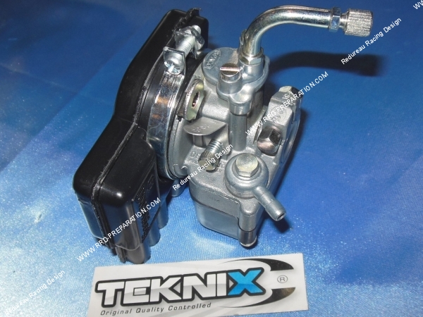vue montage Filtre à air TEKNIX type origine pour carburateur DELLORTO SHA 12, 13... Ø51mm