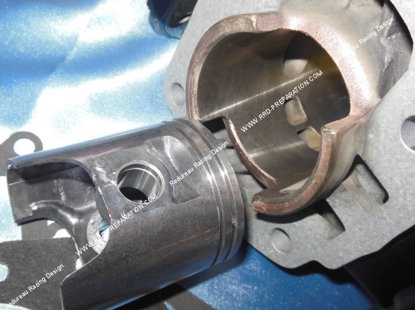 vue piston entrant Kit 80cc Ø49,5mm ATHENA RACING pour moto HONDA MBX 80, MTX R 80 et NSR 80 R refroidissement liquide