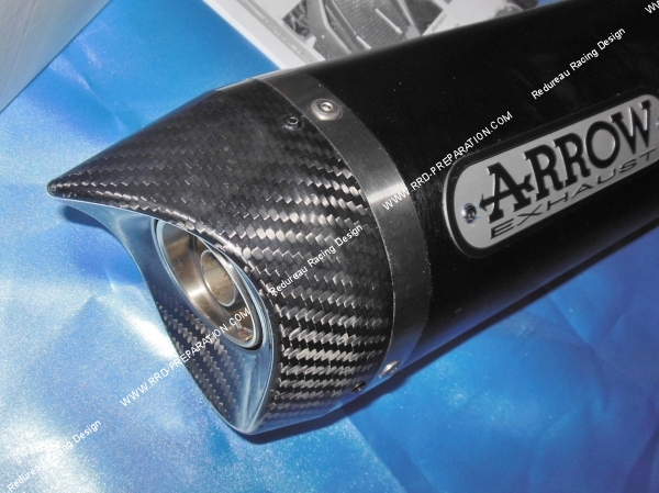 vue  Pot d' échappement complet ARROW Racing pour moto KTM DUKE de 2011 à 2014 125cc, 200cc 4 temps