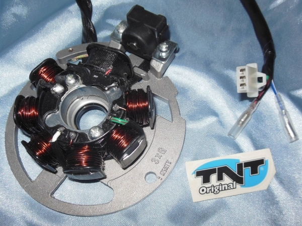 vue Stator complet TNT Oirignal allumage d'origine moteur scooter 2 temps 50cc GY6 chinois 1PE40QMB...