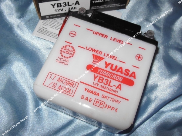 zoom Batterie YUASA YB3L-A 12v (acide avec entretien) pour moto