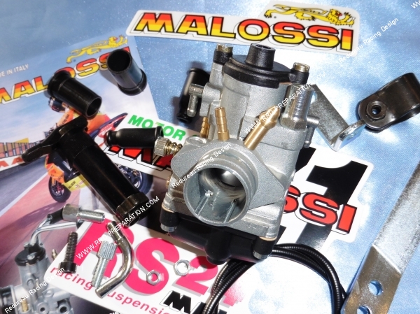 zoom côté Kit carburation MALOSSI Ø21mm pour scooter Derbi, Piaggio, Gilera, Vespa...
