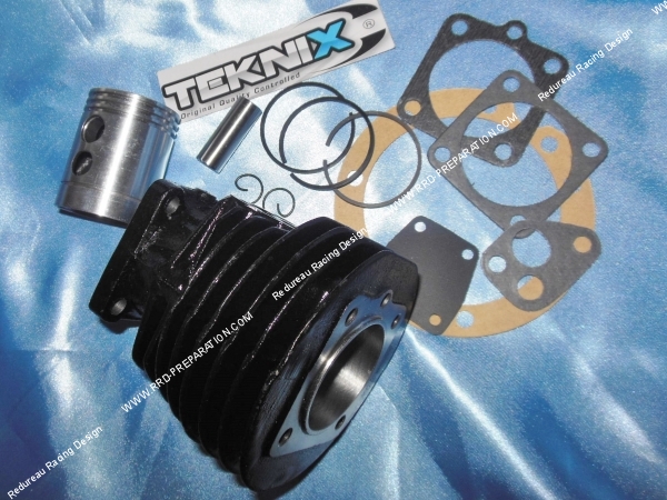 zoom Cylindre  piston 50cc sans culasse Ø39mm TEKNIX Type origine fonte pour SOLEX