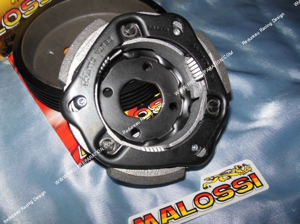zoom Kit embrayage + cloche clutch bell MALOSSI Ø107mm pour scooter Aprilia, Beta, Minarelli vertical,
