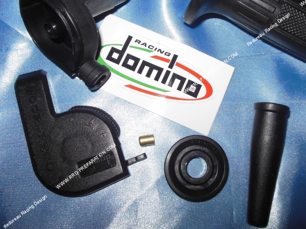 zoom Poignée d'accélérateur, tirage rapide DOMINO Commando course 42mm revêtements noir