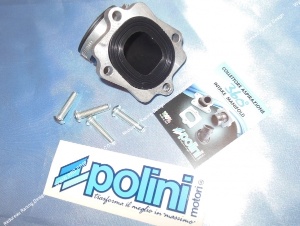 zoom Pipe d'admission orientable POLINI Evolution carburateur 26 à 30mm (fixation Ø35 a 39mm) minarelli horizontal (nitro, aerox)