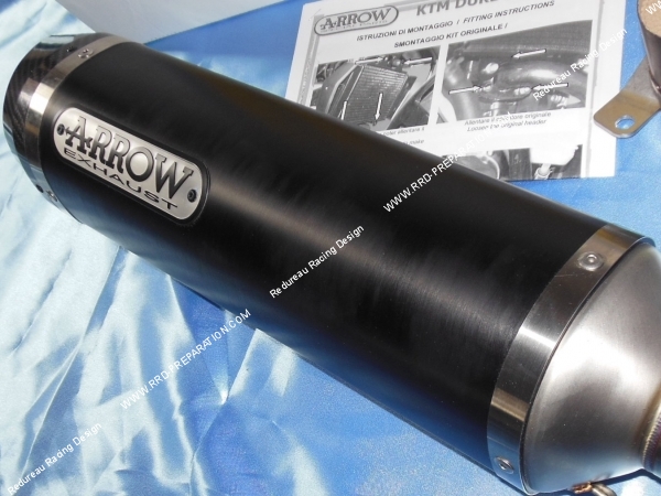 zoom Pot d' échappement complet ARROW Racing pour moto KTM DUKE de 2011 à 2014 125cc, 200cc 4 temps