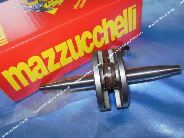 zoom Vilebrequin, vilo, embiellage MAZZUCCHELLI course longue 42mm (soies de Ø17mm) pour mécaboite moteur minarelli P4 & P6