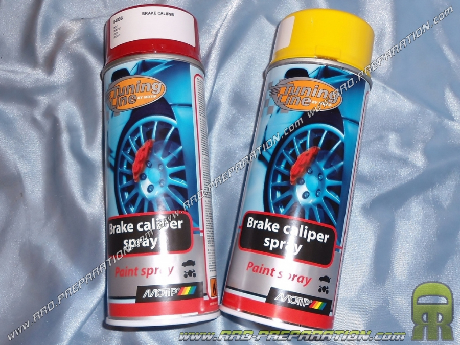 Bombe spray peinture haute température MOTIP ROUGE, BLEU ou JAUNE pour  étrier de frein 400ML