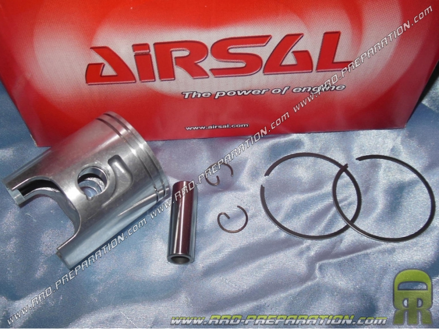 Piston bi-segment AIRSAL Luxe Ø47,6mm axe 12mm pour kit AIRSAL Luxe bi-segments sur PIAGGIO liquide (nrg, runner,...)