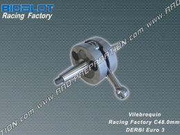 Vilebrequin, embiellage BIDALOT Racing Factory course longue 48.00mm pour mécaboite moteur DERBI euro 3