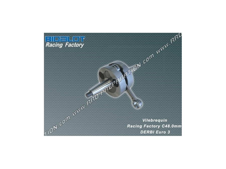 Crankshaft, connecting rod assembly BIDALOT Racing Factory long race 48.00mm for mécaboite driving DERBI euro 3 Crankshaft, connecting rod assembly BIDALOT Racing Factory long race 48.00mm for mécaboite driving DERBI euro 3