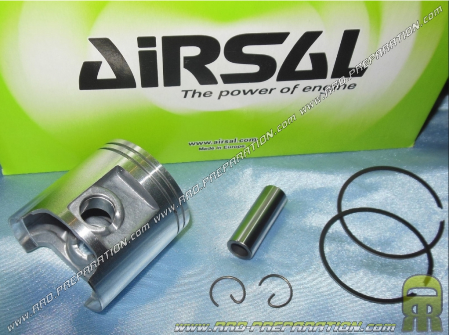 Pistón de dos segmentos AIRSAL Luxe Ø47mm para kit de hierro fundido AIRSAL Luxe 70cc en DERBI euro 1 y 2