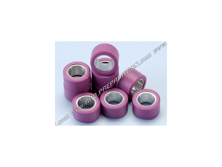 Set o 9 rollers in Polini Ø16X10mm weight choices