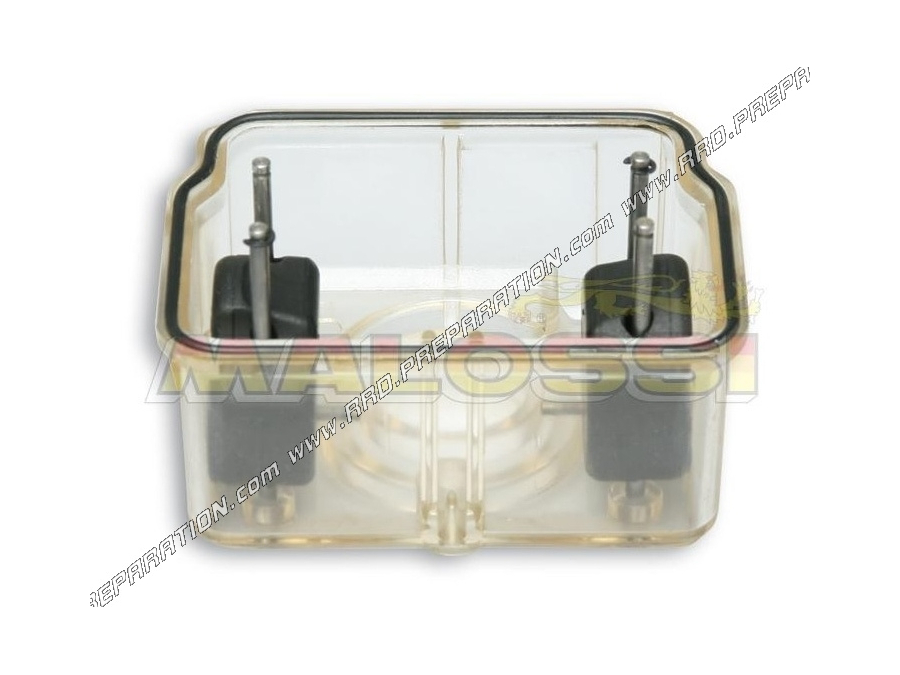 Cuve MALOSSI transparente pour carburateur DELLORTO PHBE/S-Z avec Power Jet