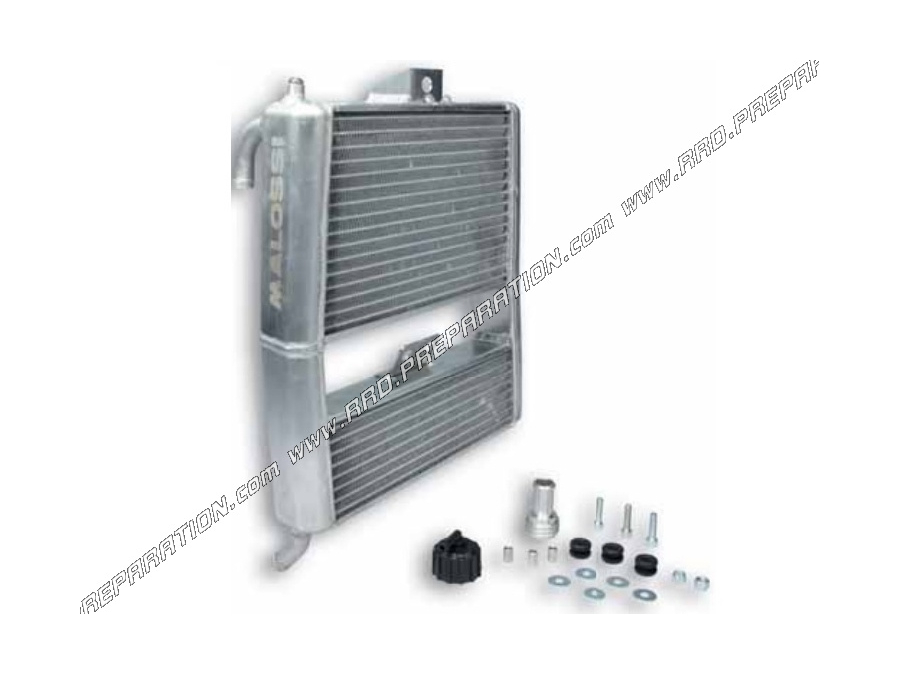 Radiator cooling MALOSSI MHR TEAM large vase volume integrates for PIAGGIO ZIP before 2000 or proto, mob, mécaboite, scooter…