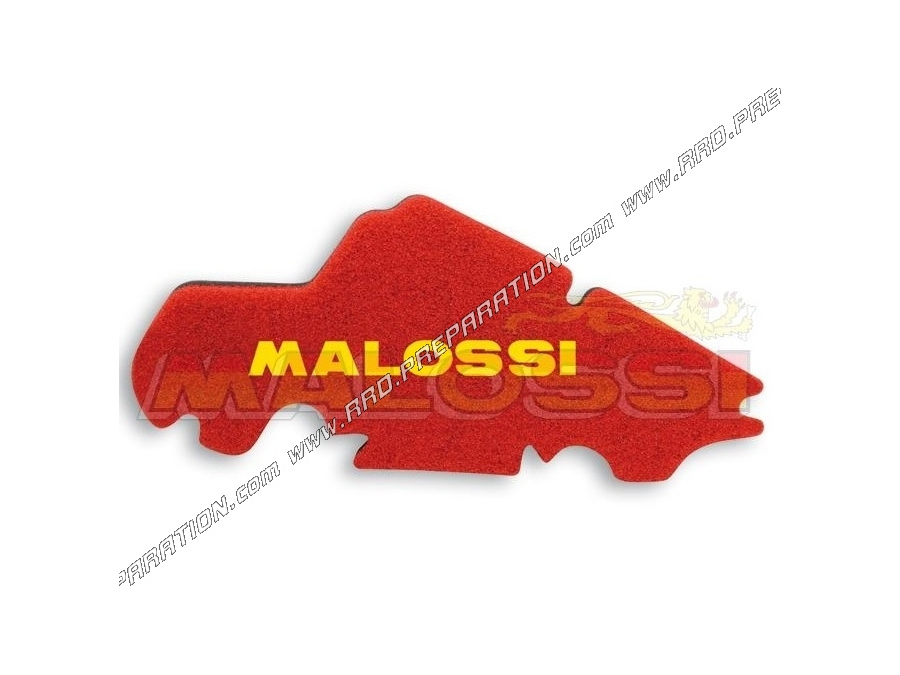 Mousse de filtre à air MALOSSI DOUBLE RED SPONGE pour boite à air d'origine scooter PIAGGIO LIBERTY