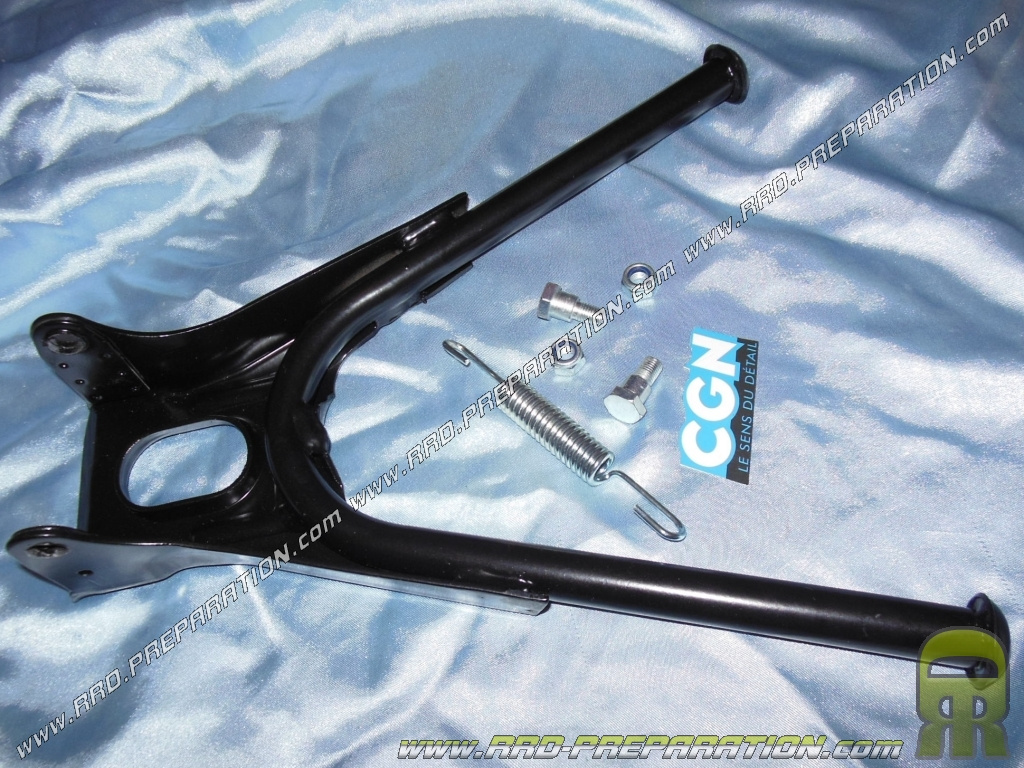 Béquille Centrale Noire Pour Mobylette MBK 50/51 Kansas - Type Origine, Ressort Inclus | Hauteur Environ 27 Cm