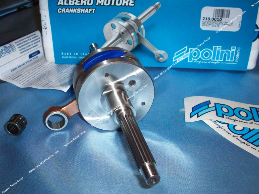 Crankshaft, connecting rod assembly POLINI Evolution axis Ø10 / 12mm horizontal minarelli (nitro, aerox, ovetto, neos, ...)