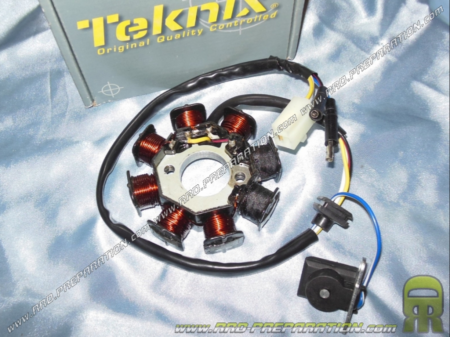 Stator + câbles TEKNIX avec capteur pour allumage d'origine pour scooter chinois / V-CLIC 4 temps 50cc 139QMB