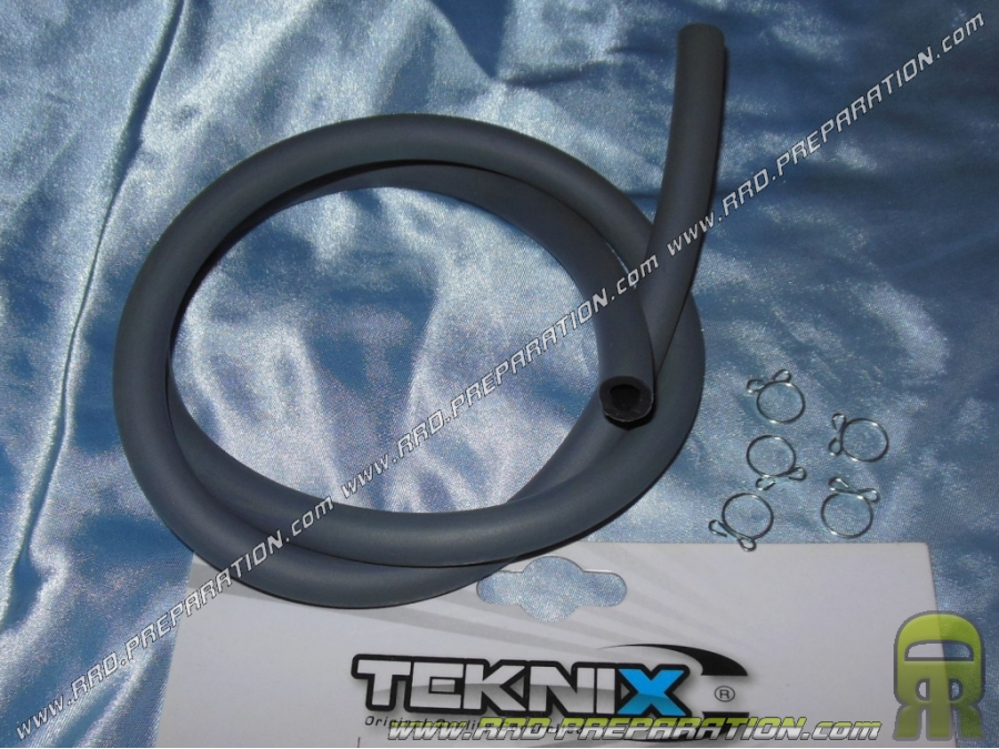 Gasoline hose connection/cooling TEKNIX Ø8X13mm (1 meter) black with 5 car-tightening collars