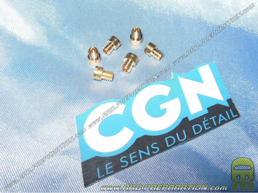 Gicleur principal pour carburateurs 4 temps GY6 / 139QMB, CGN, filet Ø4mm, longueur 7mm