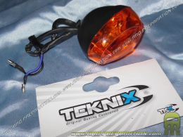 Intermitente delantero izquierdo TEKNIX negro/naranja homologado Booster 2004, scooter chino 4 tiempos...