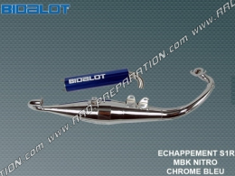 Escape BIDALOT S1R Chrome minarelli horizontal (nitro, aerox, ovetto, neos, ...) silenciador azul