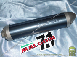 Silencieux, cartouche MALOSSI MHR obus Ø60mm aluminium moulé / usiné / anodisé bleu fixation Ø 21mm + ressort