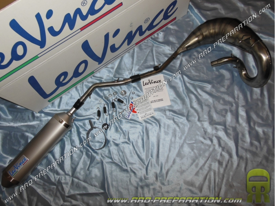 Muffler LEOVINCE X-FIGHT passage high on the right for BETA RR Supermotard/Enduro after 2012