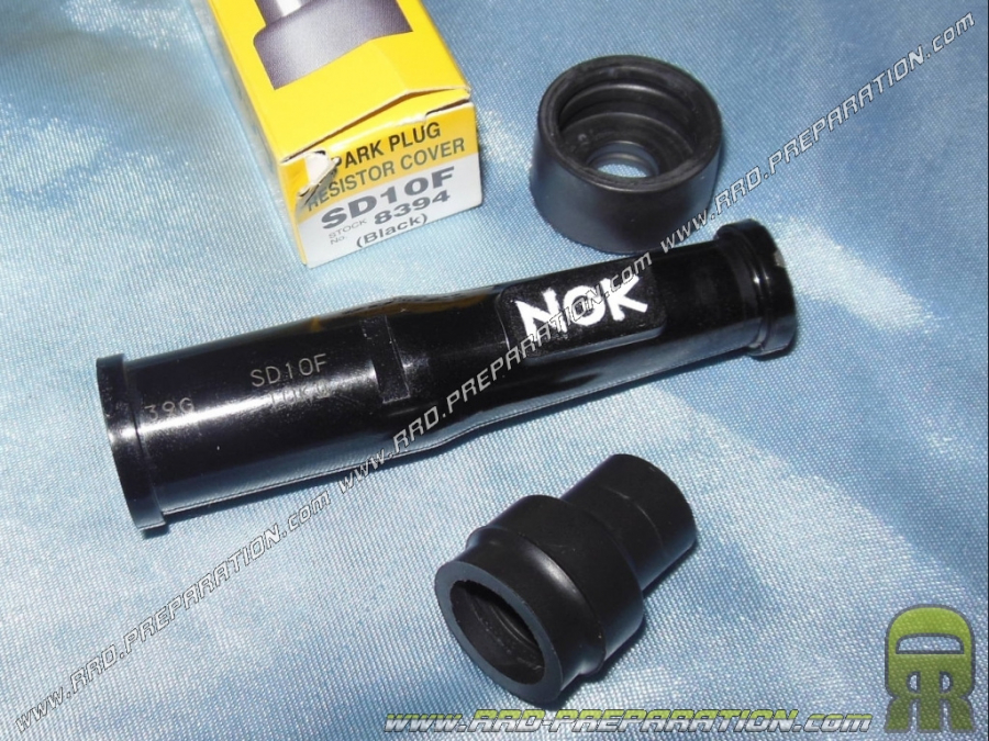 Anti-parasite NGK SD10F résistance 10kΩ pour bougie sans olive (modèle droit)