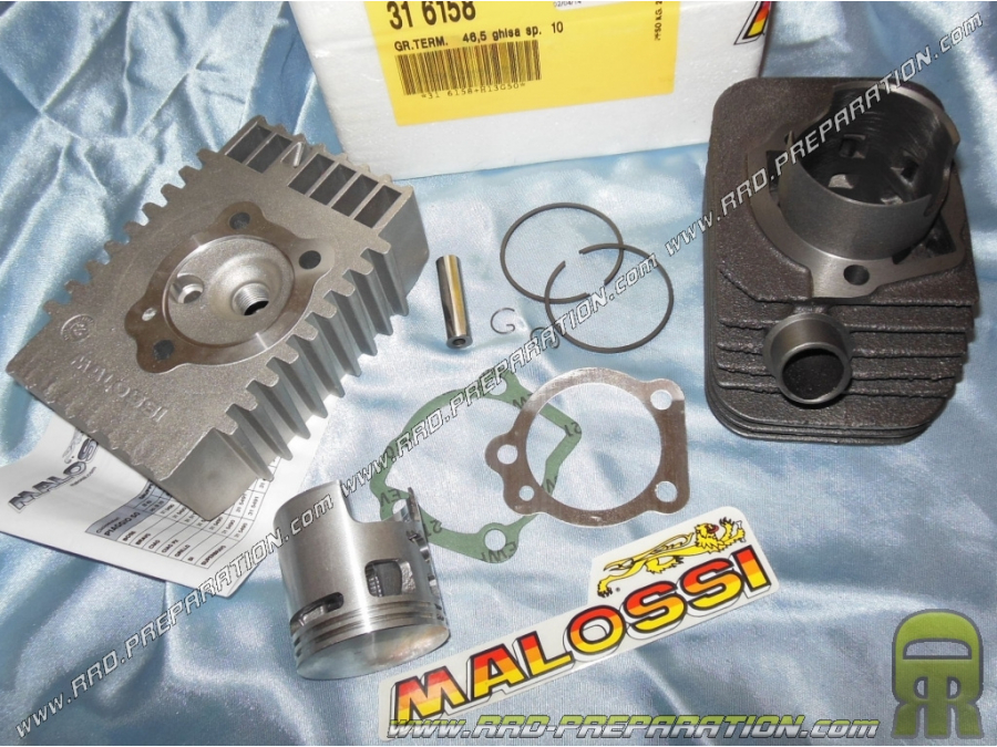 Kit 70cc complete Ø46,5mm with cylinder head (axis Ø10/12mm) MALOSSI cast iron PIAGGIO Ciao, cheer, boss, grillo, if, superbravo
