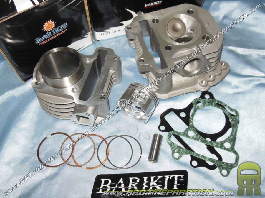 Kit 75cc Ø47mm BARIKIT aluminium avec culasse pour KYMCO AGILITY, PEUGEOT V-CLIC..., scooter chinois 4 temps