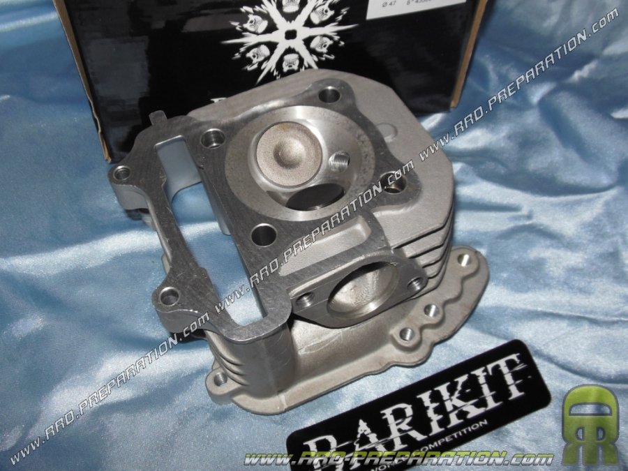 Cylinder head BARIKIT Ø47mm on kit 75cc BARIKIT aluminium for KYMCO AGILITY, PEUGEOT V-CLIC…, Chinese scooter 4 times