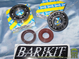 Set of 2 reinforced bearings large silk (Ø20mm) + joined spy of crankshaft SNR by BARIKIT cage steel riveted C3 minarelli am6