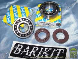 Set of 2 reinforced bearings (cage steel riveted C3) + joined spy Viton of crankshaft BARIKIT for engine derbi euro 1,2 & 3