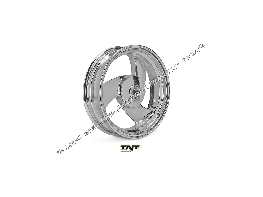 Jante arrière TNT Tuning aluminium 13 pouces fixation 4 trous couleur chromé pour Booster