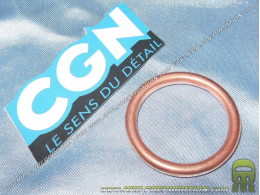 Joint de pot d'échappement rond CGN cuivre gros diamètre 35mm (a visser) pour PEUGEOT SCOOTERS, 103 et FOX