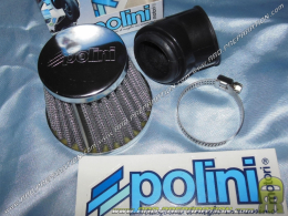 Filtre à air, cornet grille type K&N POLINI coudé 30° (Ø de fixation carburateur Ø35 et 38mm aux choix)