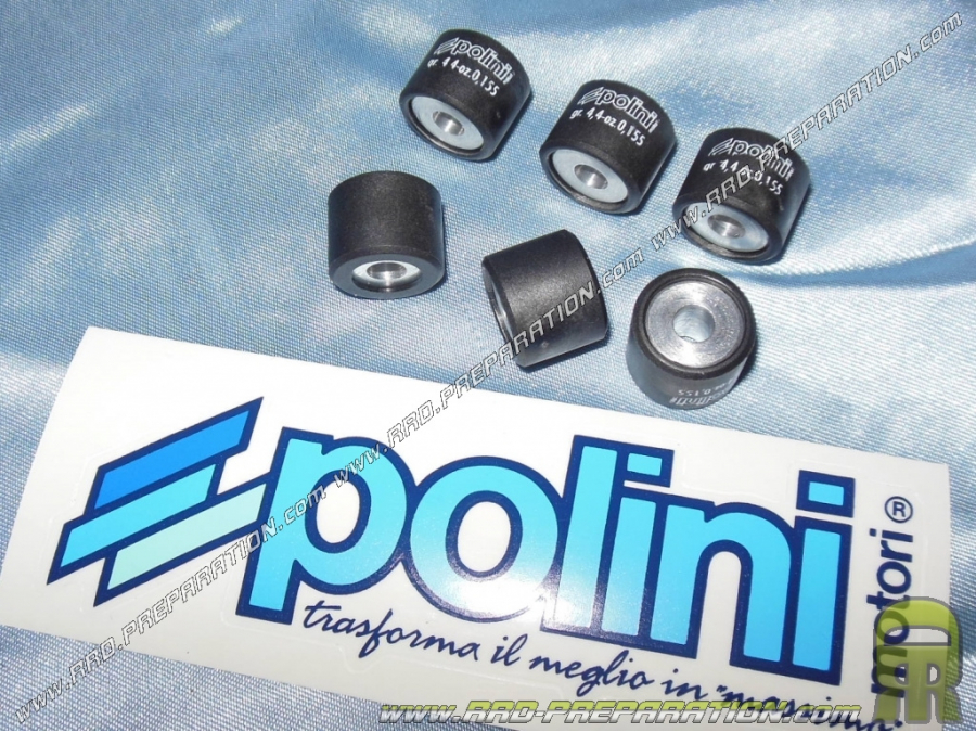 Juego de 6 rodillos POLINI en el gramaje Ø16X13mm de su elección