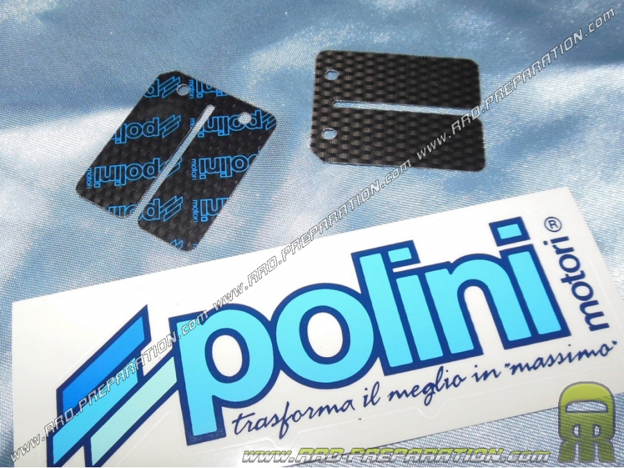 Set of 4 plates POLINI Carbon for valves origin scooter PIAGGIO/GILERA (Typhoon, nrg…)