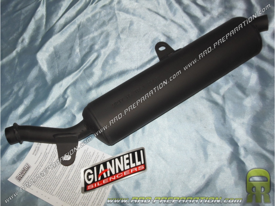 Silencieux seul d'échappement GIANNELLI acier noir pour YAMAHA DT LC 1982 à 2001 125cc