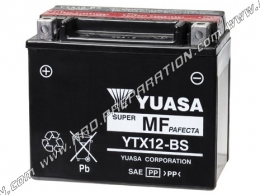 Battery without maintenance YUASA YTX12A-BS 12v 12A for motor bike, mécaboite, scooters…