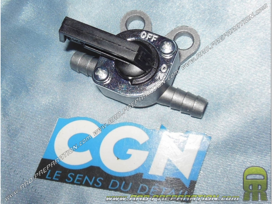 Gasoline tap on universal hose connection CGN Ø8mm with fixing on framework