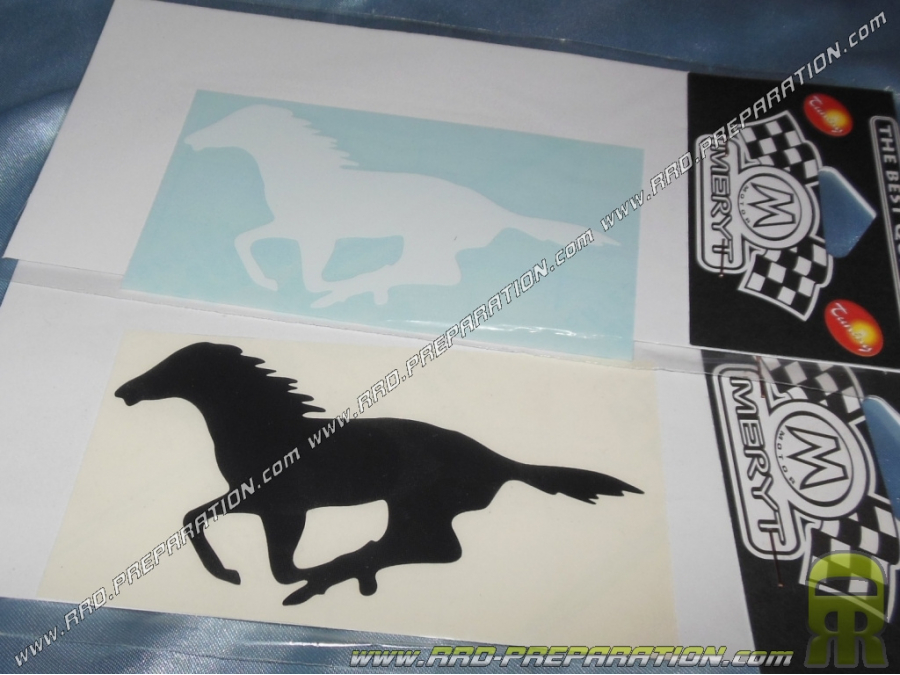 Sticker MERYT white Horse or black 6,2 X 12cm