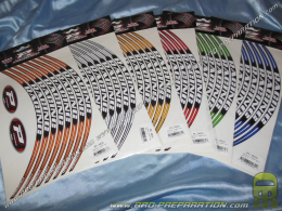 Juego de 10 adhesivos para bordes PROGRIP Moto Racing para 2 llantas de colores de su elección